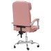 Silla de oficina reclinable cuero sintético rosa