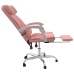 Silla de oficina reclinable cuero sintético rosa