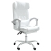 Silla de oficina reclinable cuero sintético blanco