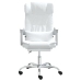 Silla de oficina reclinable cuero sintético blanco