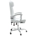 Silla de oficina reclinable cuero sintético blanco