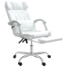 Silla de oficina reclinable cuero sintético blanco