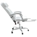 Silla de oficina reclinable cuero sintético blanco