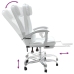 Silla de oficina reclinable cuero sintético blanco