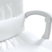 Silla de oficina reclinable cuero sintético blanco