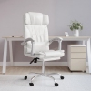 Silla de oficina reclinable cuero sintético blanco