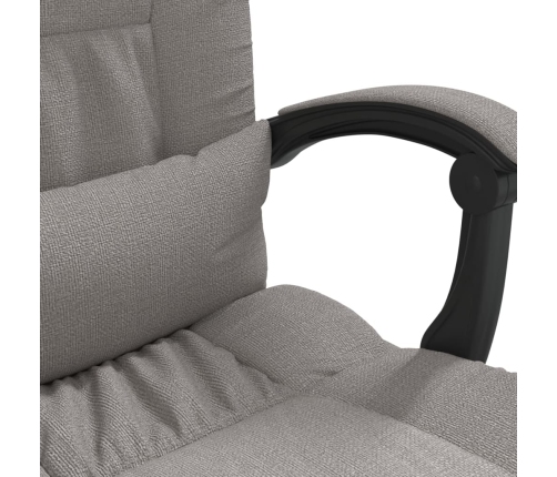 Silla de oficina reclinable con masaje tela gris taupé