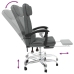 Silla de oficina reclinable con masaje de tela gris oscuro