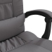 Silla de oficina reclinable masaje cuero sintético gris