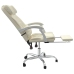 Silla de oficina reclinable masaje cuero sintético color crema