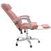 Silla de oficina reclinable masaje cuero sintético rosa