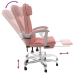 Silla de oficina reclinable masaje cuero sintético rosa