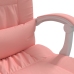 Silla de oficina reclinable masaje cuero sintético rosa