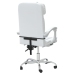 Silla de oficina reclinable masaje cuero sintético blanco