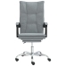 Silla de oficina reclinable de tela gris claro