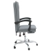 Silla de oficina reclinable de tela gris claro