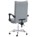 Silla de oficina reclinable de tela gris claro