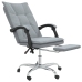 Silla de oficina reclinable de tela gris claro