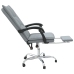 Silla de oficina reclinable de tela gris claro