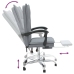 Silla de oficina reclinable de tela gris claro