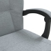 Silla de oficina reclinable de tela gris claro