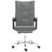 Silla de oficina reclinable de tela gris oscuro