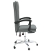 Silla de oficina reclinable de tela gris oscuro