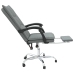 Silla de oficina reclinable de tela gris oscuro