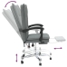 Silla de oficina reclinable de tela gris oscuro