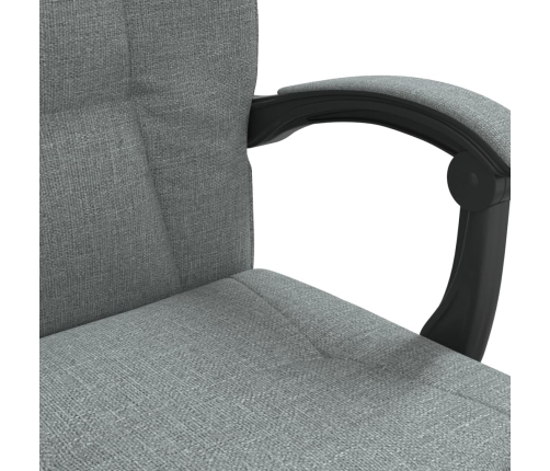 Silla de oficina reclinable de tela gris oscuro