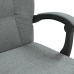 Silla de oficina reclinable de tela gris oscuro