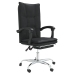 Silla de oficina reclinable cuero sintético negro