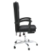 Silla de oficina reclinable cuero sintético negro