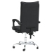 Silla de oficina reclinable cuero sintético negro