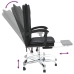 Silla de oficina reclinable cuero sintético negro