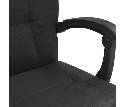 Silla de oficina reclinable cuero sintético negro