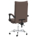 Silla de oficina reclinable cuero sintético marrón