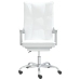 Silla de oficina reclinable cuero sintético blanco