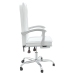 Silla de oficina reclinable cuero sintético blanco