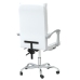 Silla de oficina reclinable cuero sintético blanco