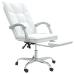 Silla de oficina reclinable cuero sintético blanco