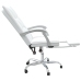 Silla de oficina reclinable cuero sintético blanco