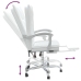 Silla de oficina reclinable cuero sintético blanco