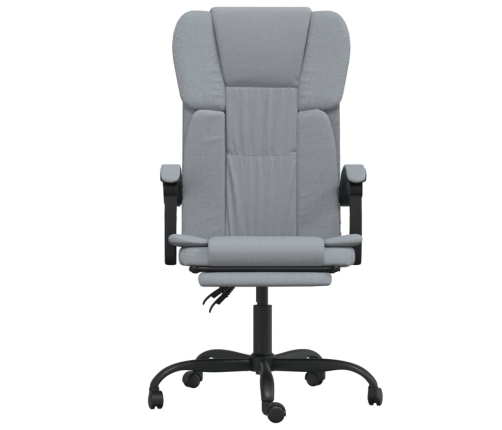 Silla de oficina reclinable tela gris claro