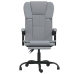 Silla de oficina reclinable tela gris claro