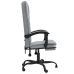 Silla de oficina reclinable tela gris claro