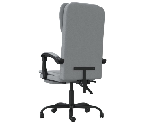 Silla de oficina reclinable tela gris claro