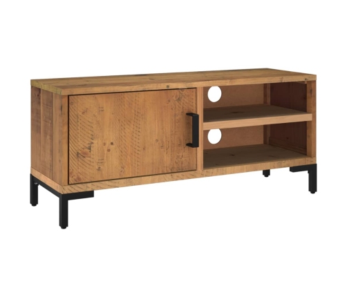 Mueble para TV madera maciza de pino marrón 90x30x40 cm