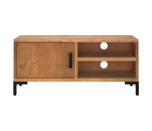 Mueble para TV madera maciza de pino marrón 90x30x40 cm