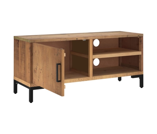 Mueble para TV madera maciza de pino marrón 90x30x40 cm